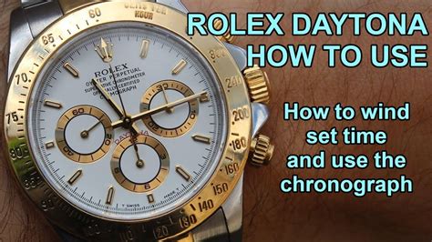 rolex daytona manual instruction|Rolex daytona how to use.